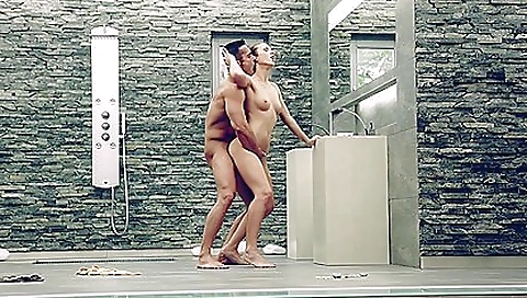 Hot badge babe with huge tits fucked by her boyfriend