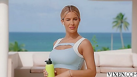 Sexy blonde fucked hardcore with a dildo