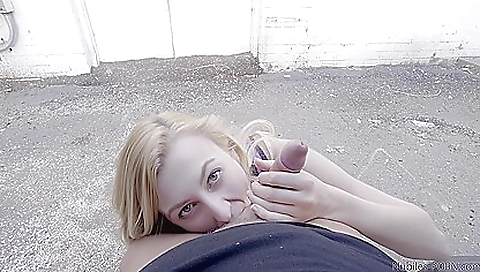 Hot blonde fucked and sucks off with her boyfriend