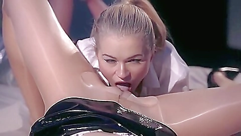 Hot lesbians licking each others pussy