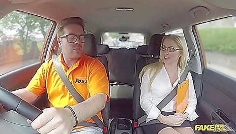 Hot blonde fucking in public