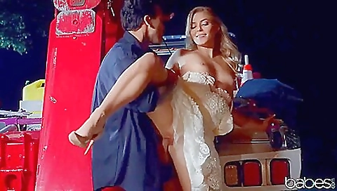 Sexy young blonde with her sexy body